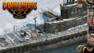 COMMANDOS 2 Men of Courage  White Death  full gameplay walkthrough with commentary HD [upl. by Wenn]