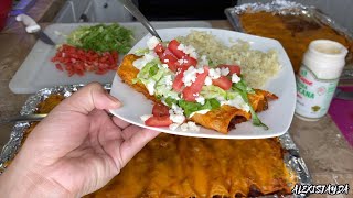 EASY HOW TO MAKE SHREDDED BEEF ENCHILADAS COOKING WITH ALEXISJAYDA [upl. by Nemrac]