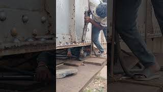 Railway bridge works trending railwork shortsvideo automobile railjoint indianrailways viral [upl. by Llerref447]