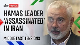 Hamas political leader Ismail Haniyeh killed in Iran [upl. by Leach779]