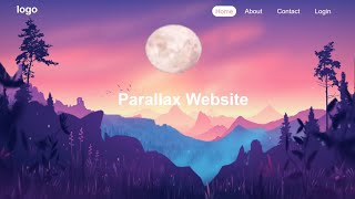 How To Create a Parallax Website Using  html css amp JavaScript [upl. by Coffee]