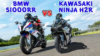 bmw s1000rr vs kawasaki h2r Drag Race  Acceleration Comparison [upl. by Ccasi304]