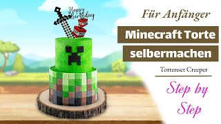 Torte Minecraft für Anfänger  einfach selber backen  Update 2024 [upl. by Gall]