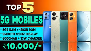 Top 5 Best 5G Smartphone Under 10000 in 2024  8GB128GB 120hZ Display Best 5G phone under 10000 [upl. by Campos378]