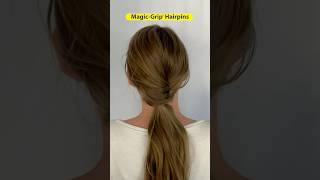 Quick amp Elegant pony tail  with a twist MagicGrip Hairpins from Good Hair Days [upl. by Ynohtona]