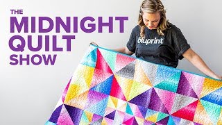 Stress Relieving HalfSquare Triangle Quilt  S7E5 Midnight Quilt Show with Angela Walters [upl. by Aerdnu]