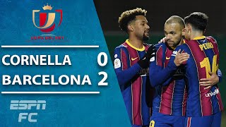 Barcelona MISS 2 PENALTIES but beat Cornella in extra time to advance  Copa del Rey Highlights [upl. by Reisfield515]