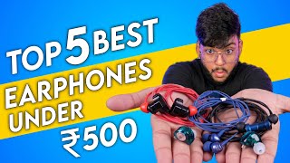 Best Earphones under 500 rs 2024  Best wired earphones under 500 in 2024 [upl. by Eidod]