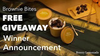 Brownie Bites  FREE GIVEAWAY ANNOUNCEMENT brownie giveaway giveawayannouncement browniebites [upl. by Coffin]