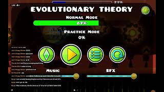 Geometry Dash Evolutionary theory stream 3 Medium demon GO at 35 [upl. by Meece]