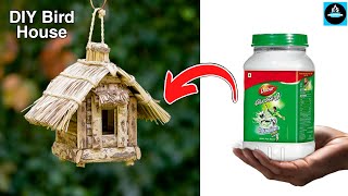 How to make bird houses from plastic bottlesMaking Bird House from Waste Material🐦🏠 [upl. by Efinnej]