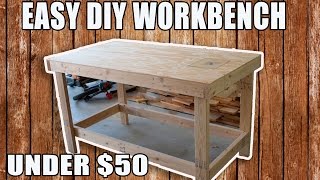 EASY DIY WORKBENCH for UNDER 50 [upl. by Shakespeare]