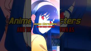 Anime Character And They Mostly Known As shorts anime animeshorts ytshorts [upl. by Akel]