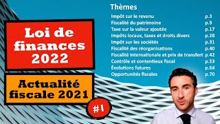 Formation fiscalité  Loi de finances pour 2022 et actualité droit fiscal 1 [upl. by Gwenora357]