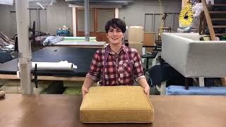 Upholstery Method  HOW TO MAKE A BOXED AND WELTED CUSHION FOR UPHOLSTERY [upl. by Adrienne622]