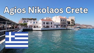 Agios Nikolaos Crete Kreta Agios Nikolaos Greece \ Walking Tour 2024 [upl. by Odel413]