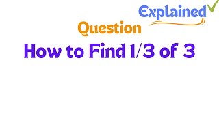 How to Find 13 of 3 [upl. by Bores]