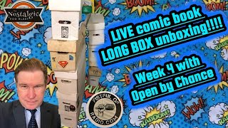 4 LIVE Marvel amp DC comic collection LONG BOX UNBOXING YOU CHOOSE THE BOX OPEN BY CHANCE TOYS [upl. by Loring]