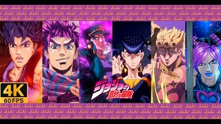 JoJos Bizarre Adventure  All Opening  111 All Version  4K  60FPS [upl. by Middlesworth]