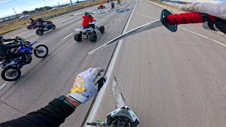 Fast 100 Motorcycle Stunt Ride In Denver [upl. by Possing]