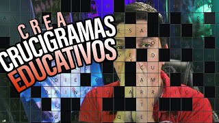 Como crear JUEGOS educativos  CRUCIGRAMAS DIDÁCTICOS  página para hacer crucigramas [upl. by Nylyoj]