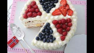 BLØTKAKE 🇳🇴 NORWEGIAN CREAM CAKE [upl. by Bensky]