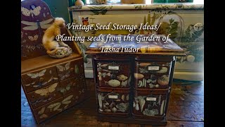 Vintage Seed Storage Planting seeds from Tasha Tudor [upl. by Anella131]