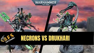 New Codex Necrons Vs Drukhari Warhammer 40k Battle Report 10th Ed [upl. by Ingrid]