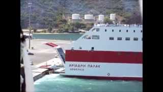 ARIADNE PALACE departure of Igoumenitsa MINOAN LINES [upl. by Draude265]