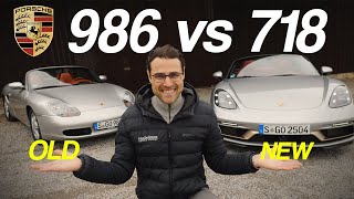 Porsche old vs new 986 Boxster vs 718 Boxster comparison review [upl. by Oicafinob]