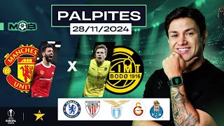 PALPITES DE FUTEBOL PARA O DIA 28 11 2024  BILHETE PRONTO QUINTOU NO MUNDO BET [upl. by Vierno]