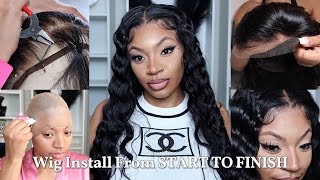 ULTIMATE MELT From START TO FINISH  Frontal Wig Install amp Wave Crimping Tutorial FT WIGGINS HAIR [upl. by Ananna]