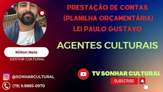 Prestação de Contas Planilha Orçamentária Lei Paulo Gustavo [upl. by Nitsyrc]