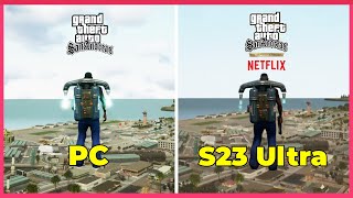 GTA SA Definitive Edition PC vs Mobile Netflix Details Comparison [upl. by Aened]