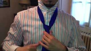 How to tie a tie  Four in hand  Italian Style [upl. by Ocirrej]