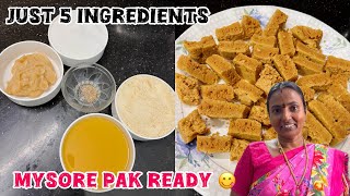 Mysore Pak Recipe in tamil😋 Diwali ku sweet seiya start pannitom ✨ poojaskitchen mysorepakrecipe [upl. by Kelwen920]