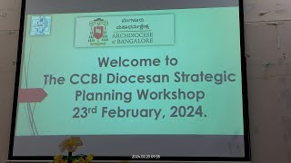 Bangalore Archdiocese  CCBI Diocesan Strategic Planning meeting  23 Feb 202 [upl. by La Verne]