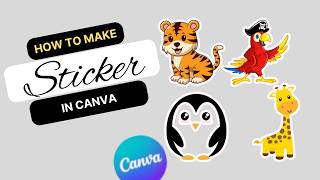 How to make stickers in Canva tutorial for Beginners  Canva sikho [upl. by Fisa]