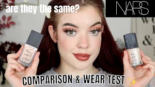 NARS LIGHT REFLECTING FOUNDATION VS SHEER GLOW  WEAR TEST [upl. by Nauqat]