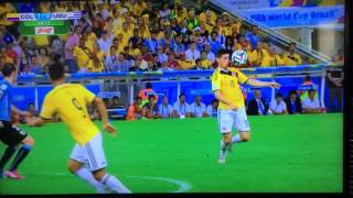 James Rodriguez goal Columbia vs Uruguay [upl. by Alemaj66]