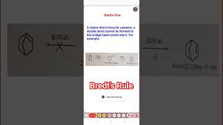 Bredts Rule Organic Chemistry organicchemistry bredtsrule bicyclicsystems jee neet cbse [upl. by Elocan736]