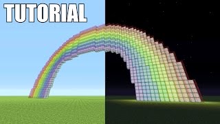 Minecraft Tutorial How To Make An EPIC GLOWING RAINBOW [upl. by Carlin]