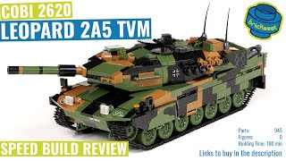 The German Biest  COBI 2620 Leopard 2A5 TVM Speed Build Review [upl. by Etem390]