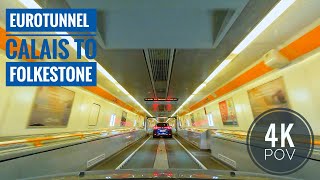 4K Eurotunnel Experience  Calais to Folkestone Car Trian [upl. by Lurie]