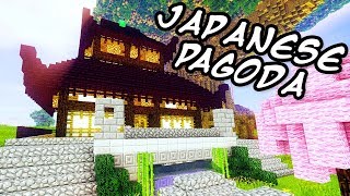 Build a BEAUTIFUL Japanese Pagoda in Minecraft  Tutorial [upl. by Rednave]