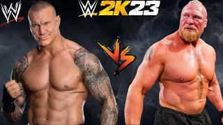 Brock Lesnar vs Randy Orton  WWE 2K23games [upl. by Romilly326]