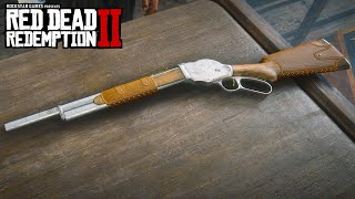 RED DEAD REDEMPTION 2  REPEATING SHOTGUN Weapons Customization amp Showcase [upl. by Silden299]