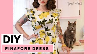 DIY Vintage Inspired Pinafore Dress Quick Introduction to Charm Patterns Cobbler Dress with Gertie [upl. by Kelsey]