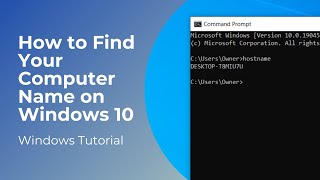 How to Find Your Computer Name on Windows 10 [upl. by Oreves]