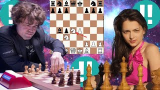 Crazy Magnus Carlsen vs Alexandra Kosteniuk 183 [upl. by Willetta]